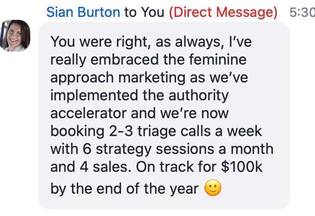 Sian Burton testimonial